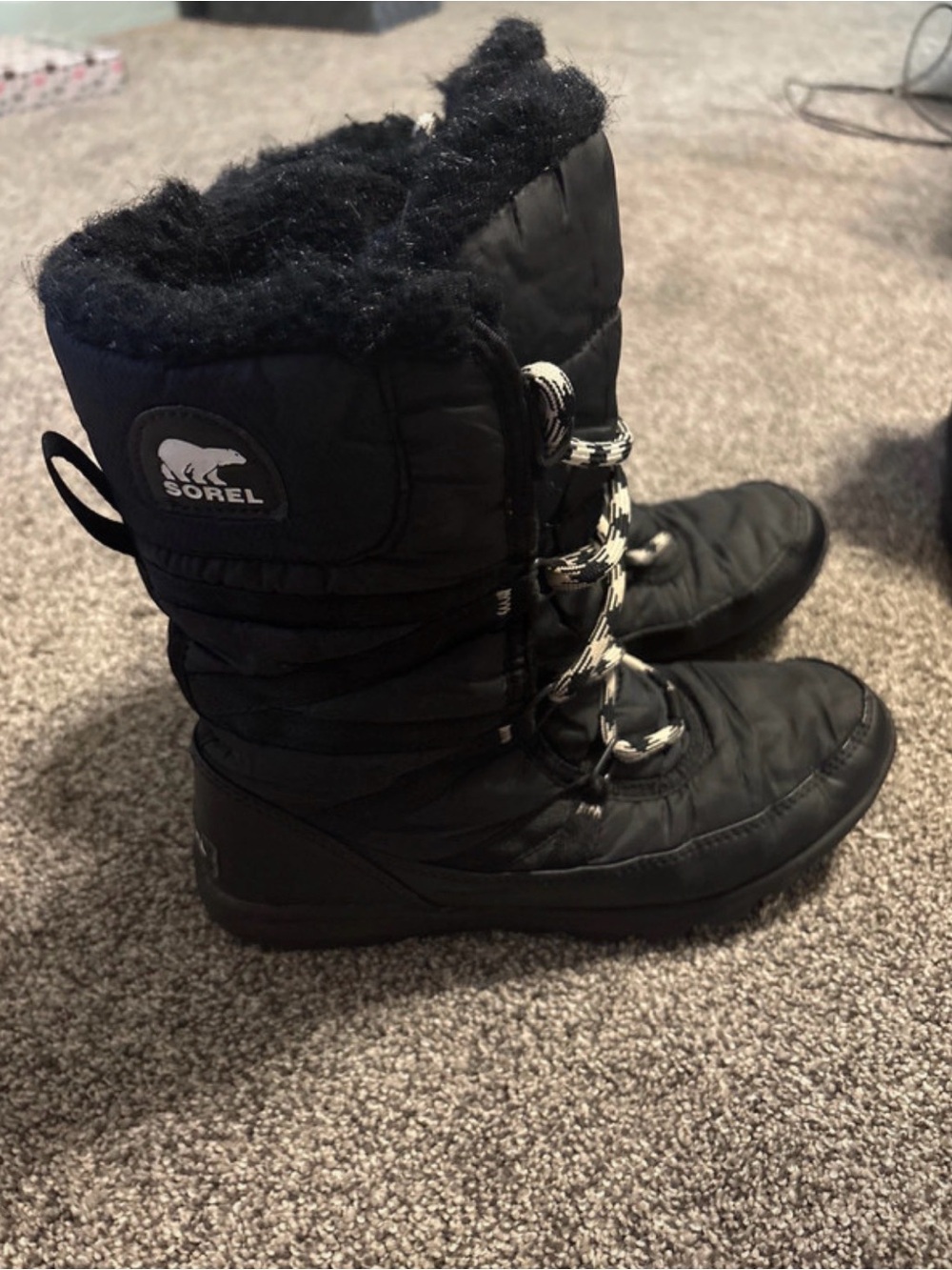 Sorel Black Women's Insulated Winter Lace-Up Boots